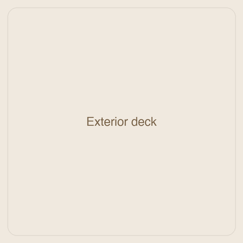 An exterior deck build