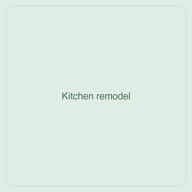 A completed kitchen remodel